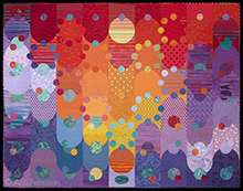 Floating Worlds  |  Juried into Quilts=Art=Quilts 2017  |  Blue Ribbon, Vermont Quilt Festival 2017