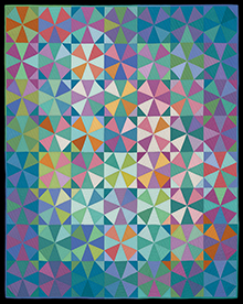 Raspberry Lime Rickey  |  2022  |  62” x 71”   |  Juried into QuiltCon 2023